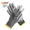 QEARSAFETY 12 Pairs PU Palm Coated Work Safety Gloves, Knitted