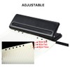 6-Hole Desktop Puncher, A5 Ring Binder Hole Punch Adjustable Spacing
