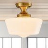 youngrender Schoolhouse Light Fixture Modern Gold Ceiling Light,Semi Flush Mount