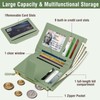 Lapensa Small Womens Wallet-soft Leather RFID Blocking Bifold Zipper Pocket
