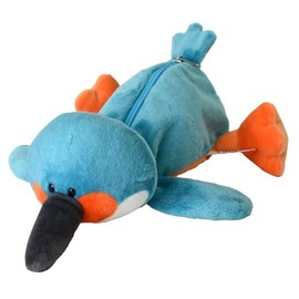 NICI [NICI] Kingfisher Figure Pouch Pen Pouch Plush Pencil Case Blue