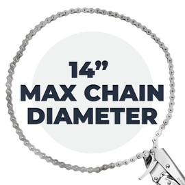 Strong Hand Tools, The Python, Pipe Alignment Chain Pliers, Adjustable Stainless-Steel Contacts, Replaceable Nickel Plated 48" Chain, 14" Max Diameter, PCA2048