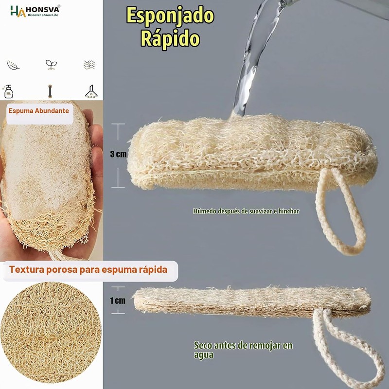 Esponja Natural de Lufa Ecológica para Platos y Cocina (5