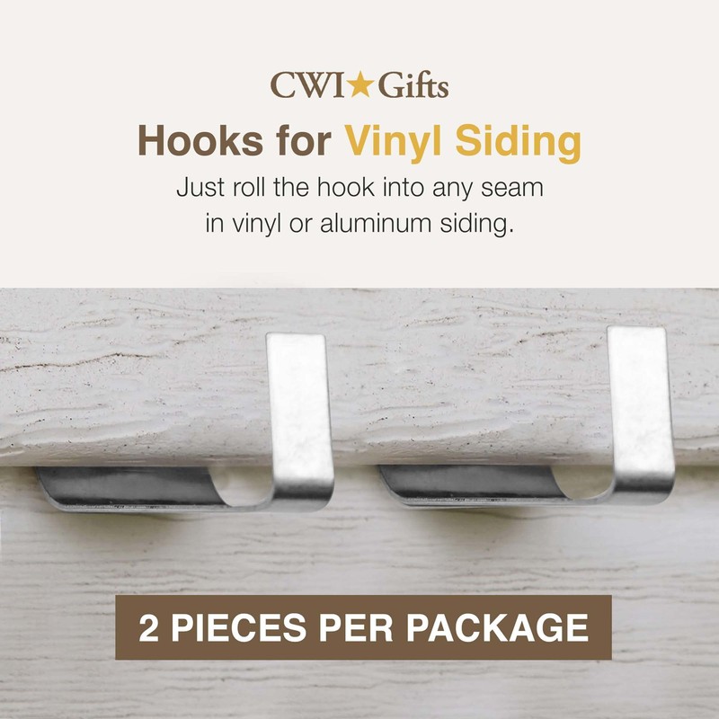 CWI Gifts 1.5" Low Profile No Hole Hook, Gray