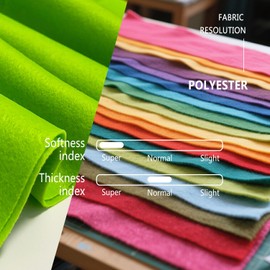 White Felt Fabric 36'' x 18'', 1.6mm Thick Soft and Durable Flexible Craft Acrylic Felt by The Yard for Sewing DIY Art Craft Project Decorations