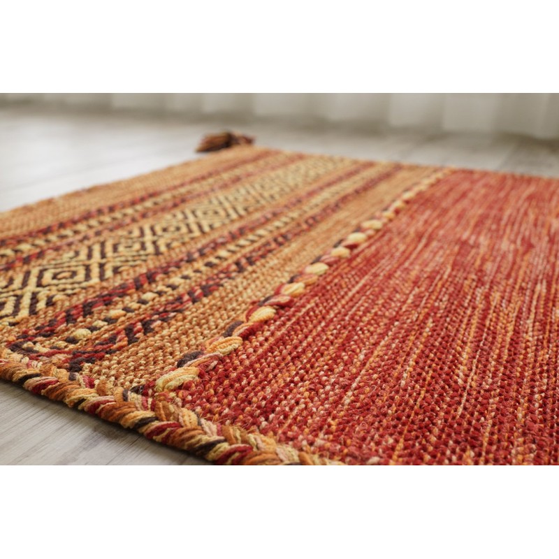 Sayang Sayang Geometric Asian Entrance Mat Indoor Indoor Indian Kilim
