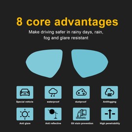 KUNGKIC トヨタ ZN8 GR86 スバル ZD8 BRZ 2021 2022 2023 2024 アンチグレアサイドバックミラーフィルム 曇り止め 防水 傷防止 防雨 HD保護ステッカーフィルムセット 外装アクセサリー 2枚