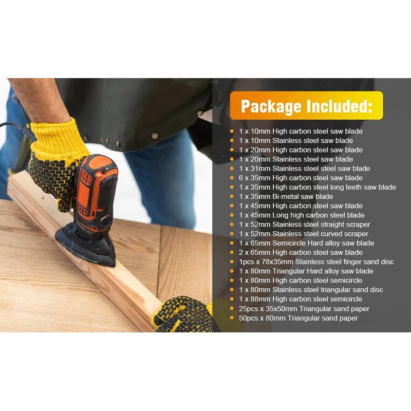 100 Pieces Oscillating Multi-Tool Saw Blades and Accessories Set Oscillating