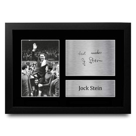 HWC Trading FR A4 Jock Stein Celtic Gifts Printed Signed Autograph Picture for Fans and Supporters - A4 Framed