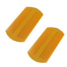 Durable Double Sided Comb Portable Lightweight Lice Eggs Remover Comb Perfect Beard Comb For Long And Short Beards 2pcs (Orange)