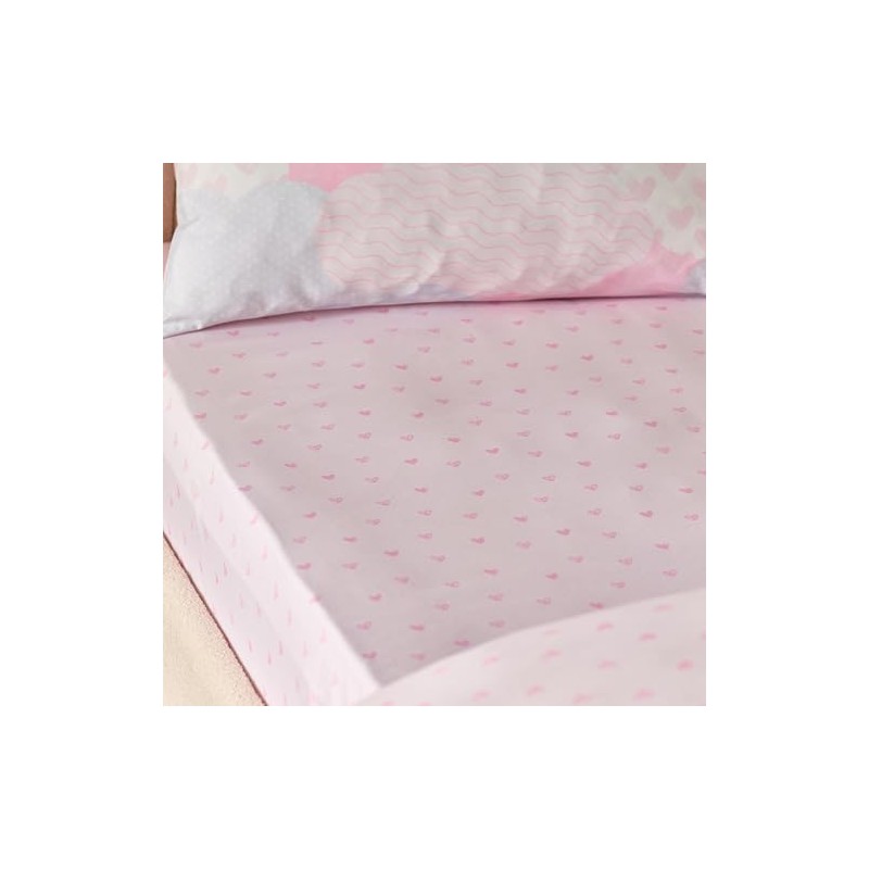 Catherine Lansfield Kids Soft as a Cloud Hearts Single Fitted