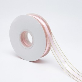 Capesaro Pink Ribbon - Organza Sheer Ribbon,1 Inch x 50 Yards Gift Satin Ribbon for Party Decoration,Gift Wrap,DIY Crafts