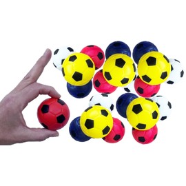 jameitop 24 bunte Mini Fußbälle aus Schaumgummi, perfekte Stressbälle Spielbälle Partygeschenke Kinderbälle Fußball Giveaways für Kindergeburtstag Turniere Vereine Schulen Events Mitgebsel