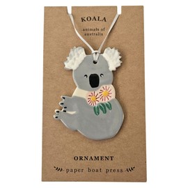 Paper Boat Press Ceramic Ornament - Koala