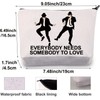 BWWKTOP Blues Band Cosmetic Makeup Bag Everybody Needs Somebody To