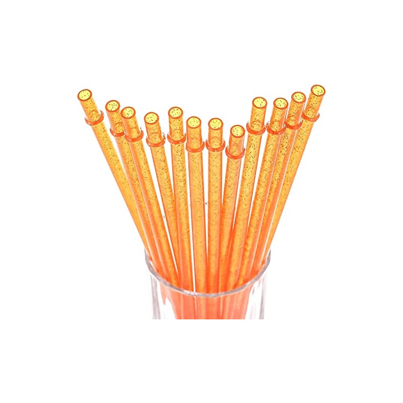 DAKOUFISH BPA-Free 12 Piece 9 Inch Reusable Clear Plastic Glitter