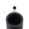 sourcing map 1/2-Inch Drive 28mm 12-Point Deep Impact Socket, CR-MO
