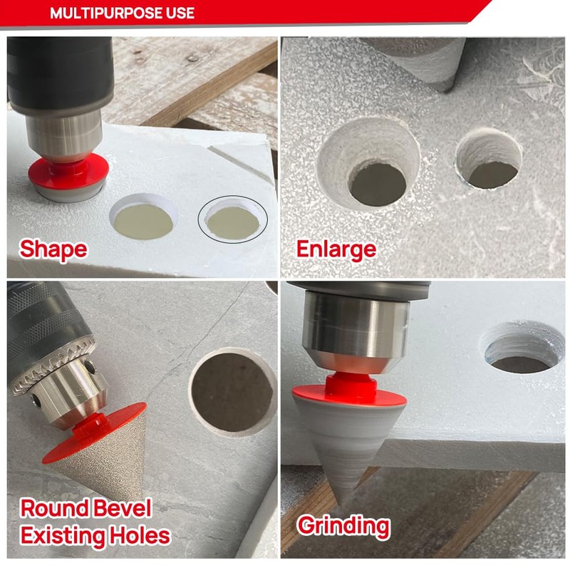 DT-DIATOOL Diamond Beveling Chamfer Bit 1-7/8 Inch with Hex Shank