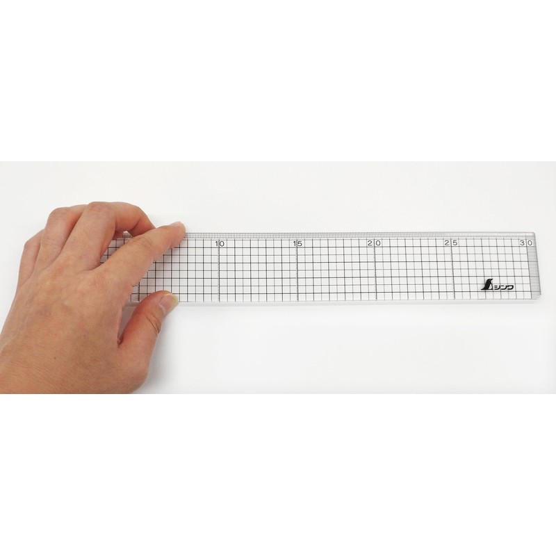 sinwa測定 Grid Straight Ruler Acrylic 30 cm 77089 
