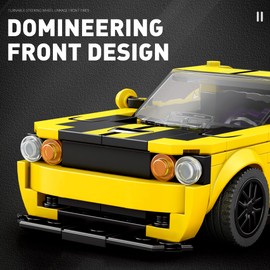 VGD Race Car Building Sets MOC Sports Car Toy for Boys, 1:24 Scale Sports Car Model Building Kit, Creative Gifts for Kids and Girls 3 4 6 8, Collectible Technique Building Toy Set - 336pcs