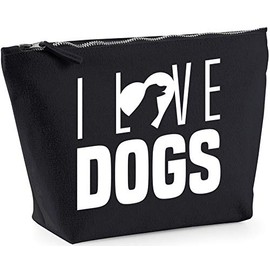 Hippowarehouse I Love Dogs printed make up cosmetic wash bag 18x19x9cm