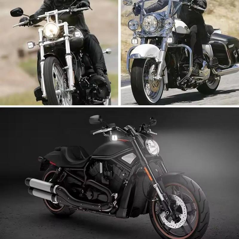 Par Faros Auxiliares Led Ojos De Ángel Niebla Led Moto