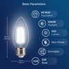 FLSNT B11 E26 LED Chandelier Light Bulbs, 60W Equivalent, 5000K