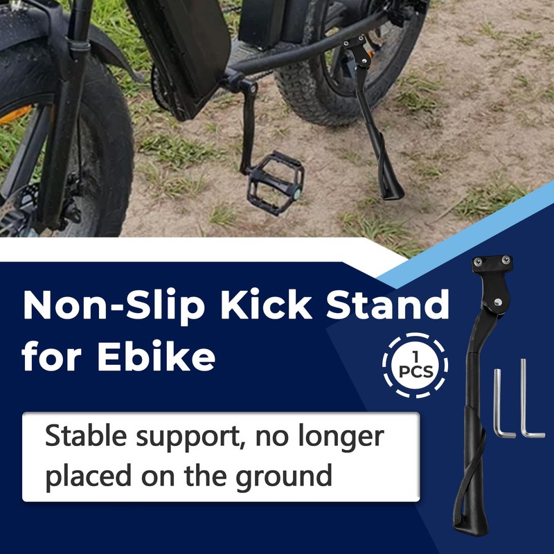Kickstand for 20-22 Inch Bicycles, Ebike Kickstand Fit for Ridestar