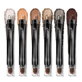 LUXAZA PRO- Juego de maquillaje en barra de sombras de ojos neutras, sombra de ojos en crema mate con brillo metálico, delineador de ojos, lápiz...   