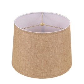 Aspen Creative 32077 Transitional Hardback Empire Shaped Spider Construction Lamp Shade in Light Brown, 12" Top x 14" Bottom x 10" Slant Height