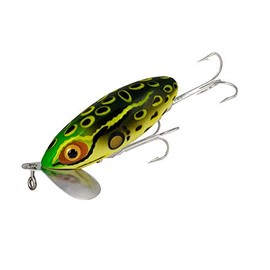 Arbogast Jitterbug Topwater Bass Fishing Lure - Excellent for Night Fishing, Bull Frog, G650 (3 in, 5/8 oz)