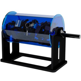 Raffle Drum, Raffle Ticket Spinner Drum with Silent Design Turning Handle, Durable Ticket Spinner for Raffles Tickets, Large Capacity Raffle Wheel Spinner with Stand for Lottery Games, Bingo