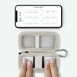 Heart Monitor Case Compatible with AliveCor Kardia Mobile ECG/for KardiaMobile 6L for Apple and Android Device - CASE ONLY (White)