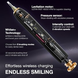 Wagner & Stern WHITEN+ Edition. cepillo para pasta de dientes eléctrico inteligente con sensor de presión. 5 modos de cepillado y 3 niveles de intensi