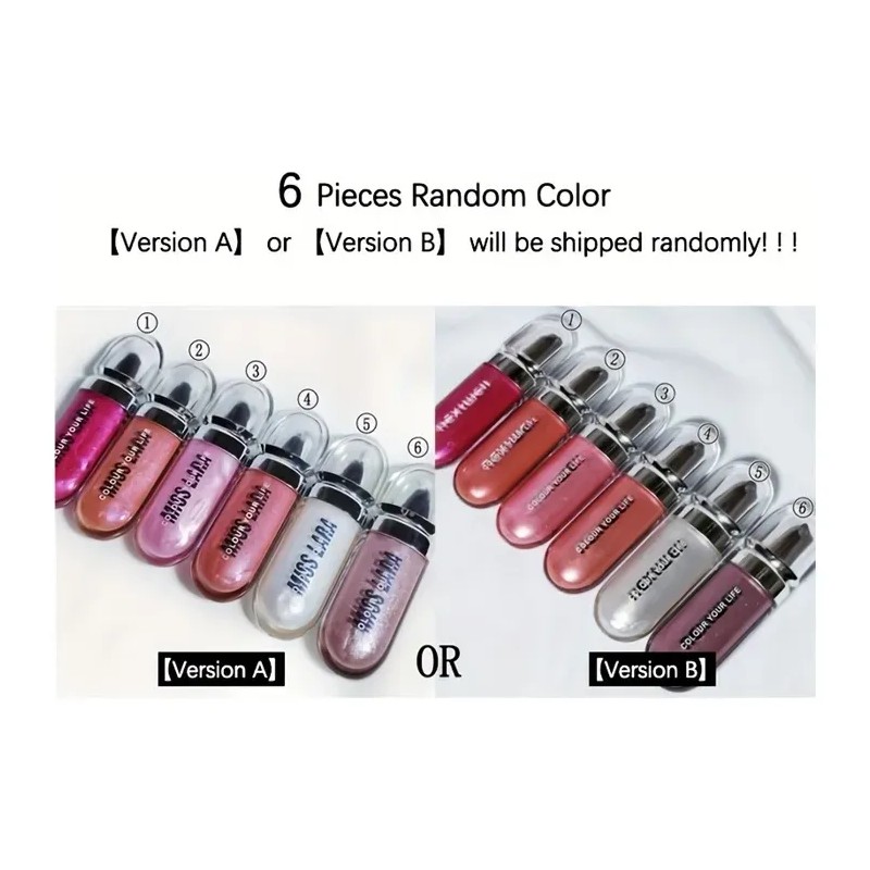 Pintalabios,6 Gloss Luminiscente Con Purpurina Hidratante