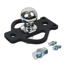 3-Way Trailer Hitch Adapter with 2-Inch Hitch Ball & 3/4-Inch Bolt Kits - Compatible with ATV/UTV, Golf Carts, Garden Tractors, Trailers, Flat Towing Ball Mount for Chains, and Tow Straps