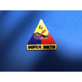 US ARMY 6TH ARMORED DIVISION " SUPER SIXTH " HAT PIN