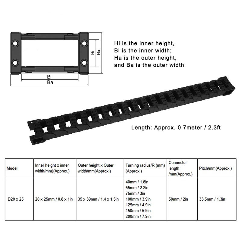Cable Drag Chain Bridge Type Low Noise Series Tank Towline