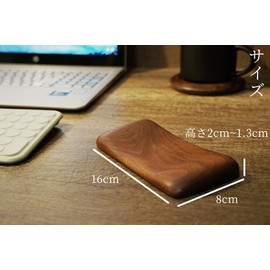 CrweanWcee Wrist Rest Mouse, Palm Rest, Wood, Small, Wrist Rest, For Mouse, Fatigue Reduction, Compact, Anti-Slip, Stylish (Walnut)