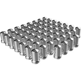 XIUHUA 33mm Chrome Plastic w/ Flange Push on Lug Nut Covers for Semi Truck Wheels(60)