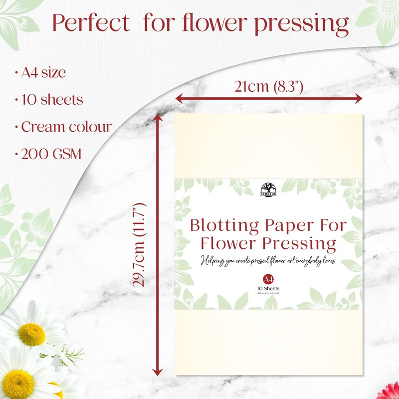 Blotting Paper for Flower Press • Large A4 Flower Press