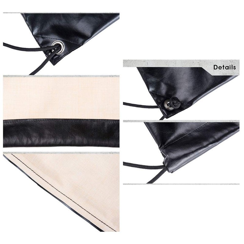 whatUneed Drawstring Bags for Men Women Leather Backpack Backpack Backpack