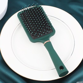 Reazana Detangling Brushes Anti-Static Detangler Hair Brush Fashion Massage Brush with Silicone Cushion Base Nylon Bristle Pins Blow Drying Hairbrush for Men and Women (Rectangle)