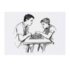 'Chess Players' Temporary Tattoo - Water Resistant, Skin-Safe, Non-Toxic Transfer