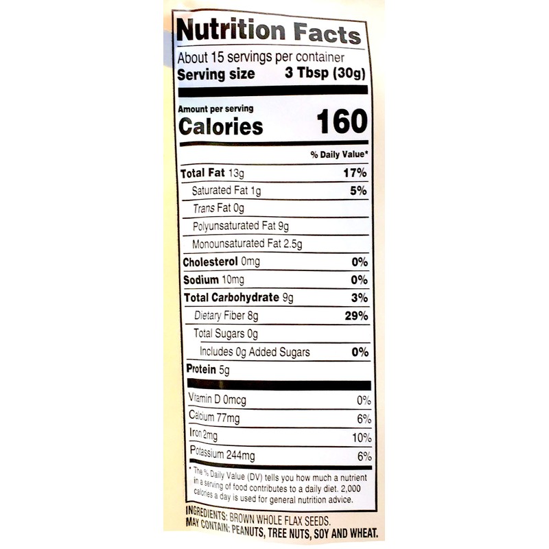 Simply Nature Non-GMO Flax Seed (Whole Flax Seeds, 16 OZ,