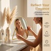Gold Oval Vanity Mirror, 360° Rotation 180° Tilt Adjustable Desktop