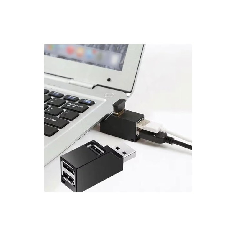 USB 3.0 Hub Adapter, 3 Port Splitter for PC, Laptop,