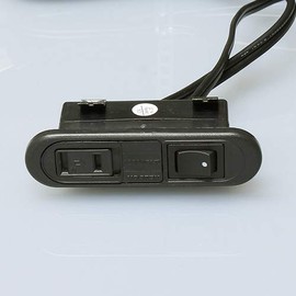 Noah NSC-5708 Sliding Outlet with Switch, Black VFF Cord 6.6 ft (2 m), One-touch Type, Female Plug with Switch, Up to 1200W, Black