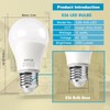 12W A19 LED Light Bulb, E26 Base, 6500K Daylight White,