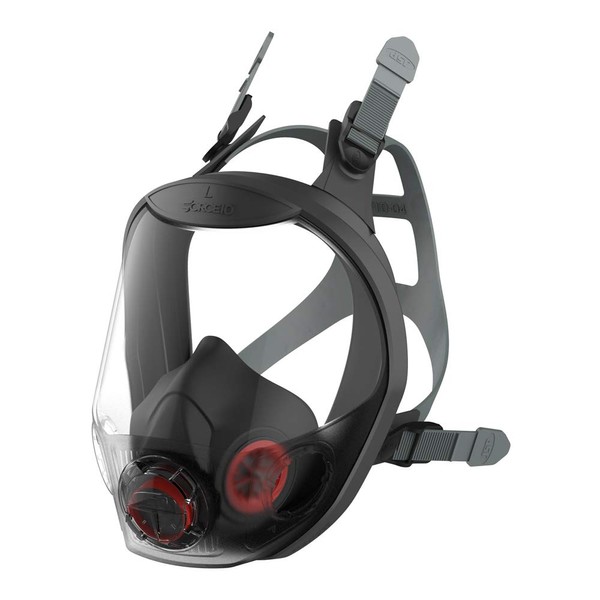 JSP Force 10 Large Full Face Mask Respirator only compatible with JSP Press to Check Filters (available separately) - (BPB003-204-000) Black